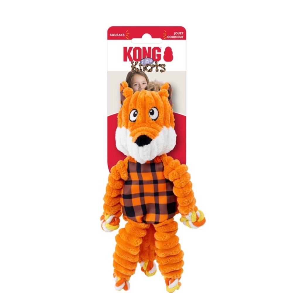 KONG Floppy Knots Fox Dog Stuffed Toy